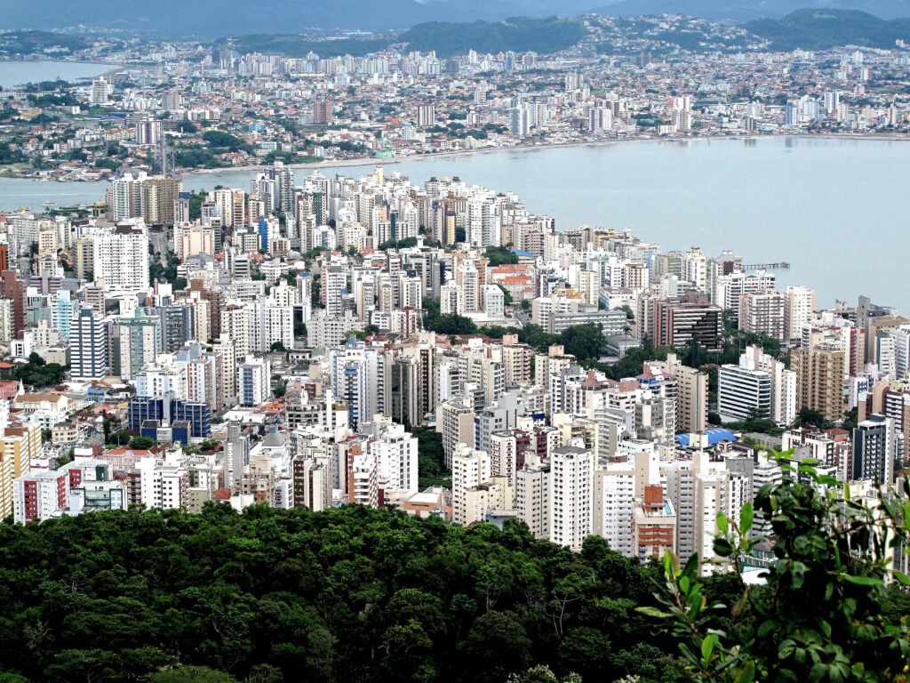 Vista aérea do Centro de Florianópolis