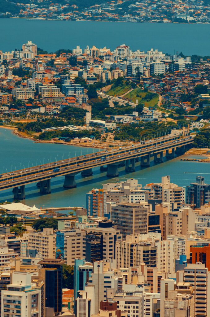 Centro de Florianópolis, vista aérea