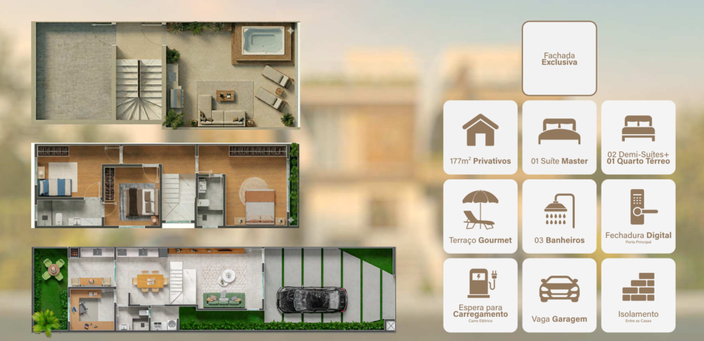 Casa geminada 4 dormitórios com financiamento bancário no Campeche